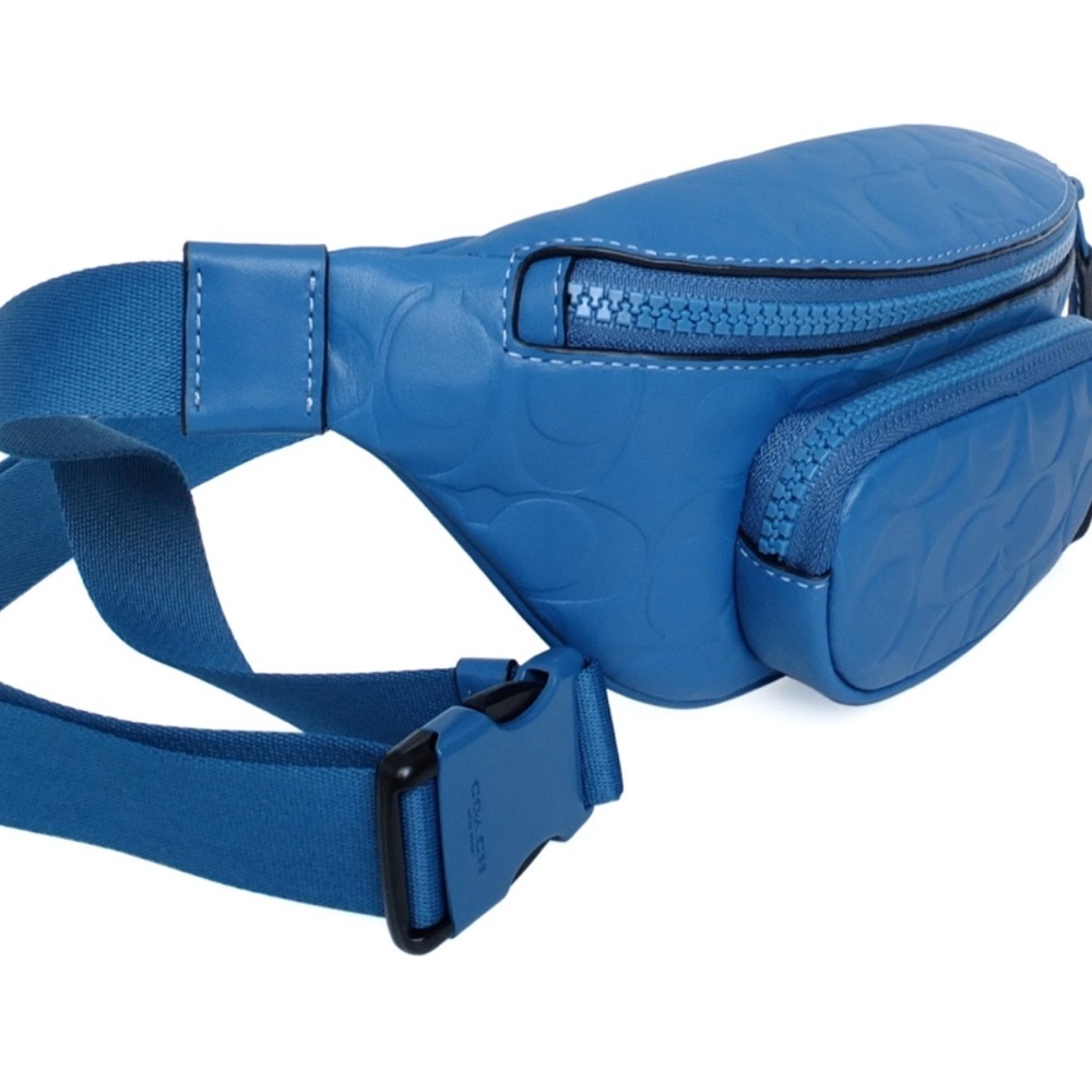 Coach Blue Belt Bag with Sleek Crescent Design - Picture 5 of 13